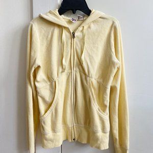 Kohl's Velour Pastel Yellow Hoodie
